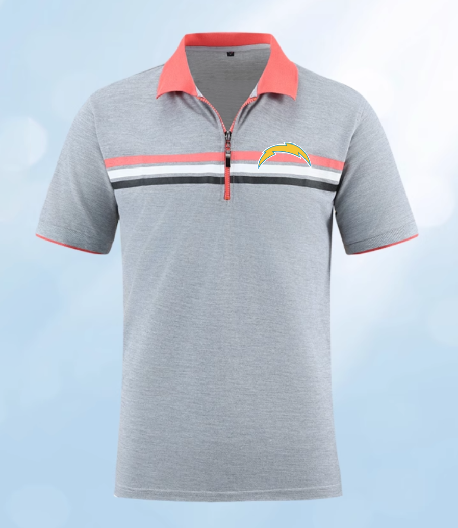 Los Angeles Chargers grey Men 2025 NFL polo T shirt